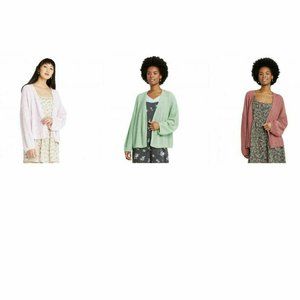 Long Sleeve Open Neck Lightweight Cardigan Sweater